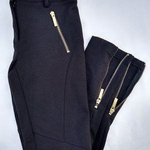 Black with gold zipper Michael Kors pants